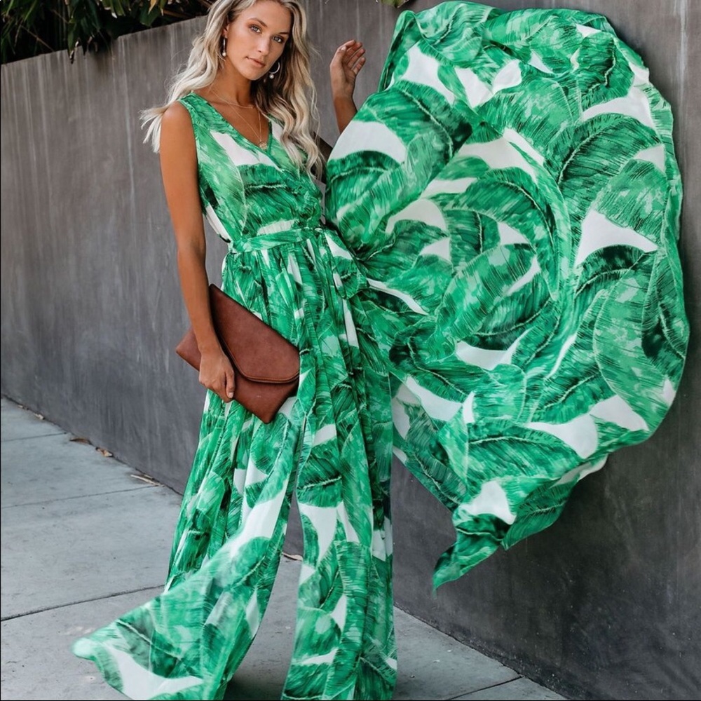 Vici Key Largo Diana Tropical Palm Leaves Maxi L